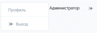 Рисунок 4 – Меню управления профилем