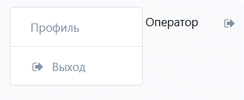 Рисунок 4 – Меню управления профилем